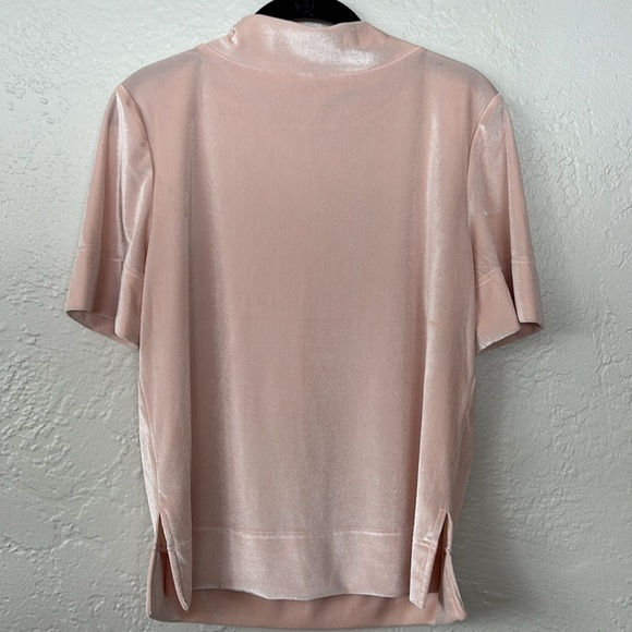 Anthropologie Krisha velvet short sleeve mockneck pullover top - Picture 11 of 11